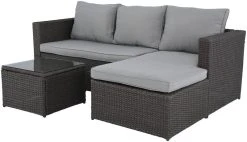 Veke Oakland Divaanisohva Ja Sohvapöytä Tummanharmaa -Veke kauppa 11324 4