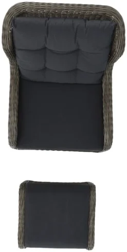 Veke Butter Nojatuoli Ja Rahi Luonnonväri/ Musta