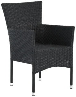 Veke Asta Puutarhatuoli Musta Polyrottinki/teräs -Veke kauppa 11636 1 1