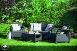 Keter Corfu Sohvaryhmä, Grafitin Harmaa -Veke kauppa 17197361 CORFU20SET 8808 CMYK