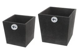 4Living Cubic Termoruukku 2kpl Musta -Veke kauppa 276395