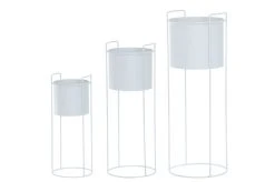 4Living Kukkateline Pyöreä Beige 3 Kpl Setti