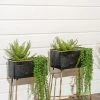 4living Lombok Kukkalaatikko 2kpl Setti Musta/ruskea