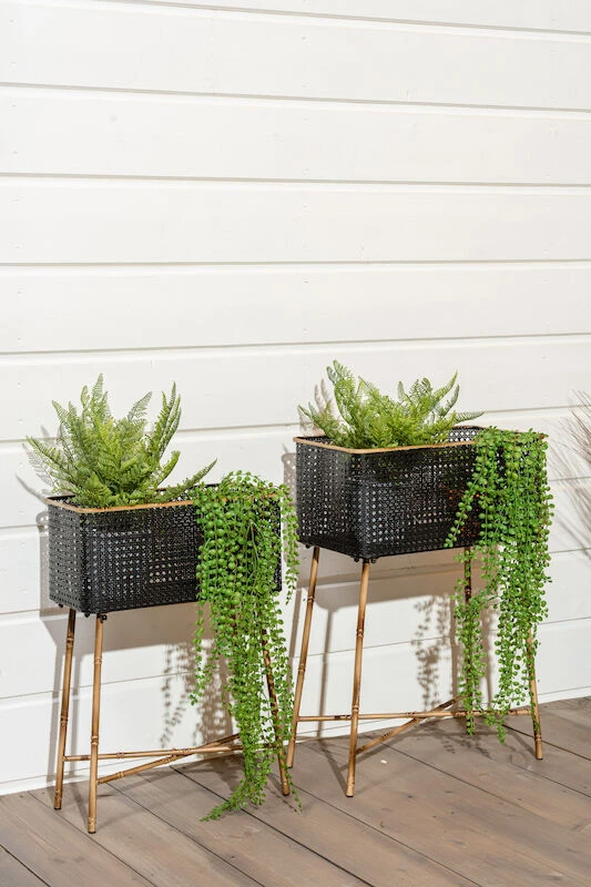 4living Lombok Kukkalaatikko 2kpl Setti Musta/ruskea 1 4living Lombok Kukkalaatikko 2kpl Setti Musta/ruskea