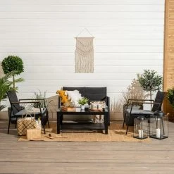 4Living Monrovia Sohvaryhmä Musta -Veke kauppa 4 living monrovio sohvaryhma miljoossa web pete 11