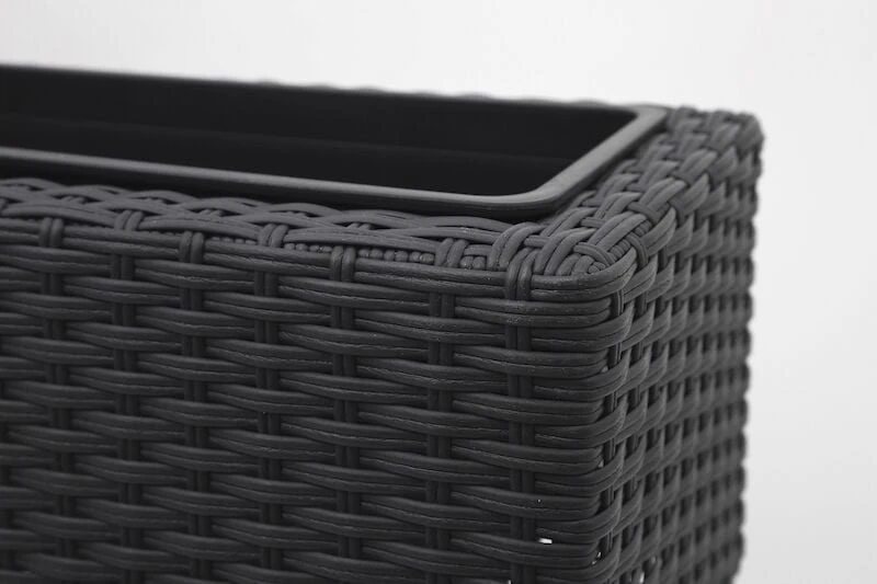 Outfit Kesäkukka Kukkateline 66x54x24 Cm Musta Polyrottinki/metalli 3 Outfit Kesäkukka Kukkateline 66x54x24 Cm Musta Polyrottinki/metalli - Image 3