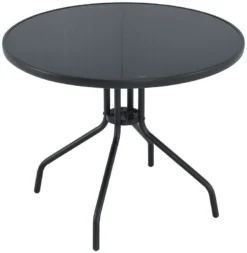 Veke Cafe Puutarhapöytä Ø90cm Musta