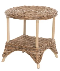 4Living Pulau Rottinkipöytä Ø50 Cm Antiikinharmaa -Veke kauppa 603073