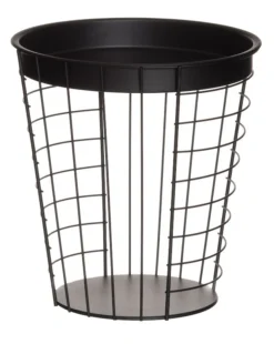 4Living Metallikori Pöytä 2 Kpl Musta