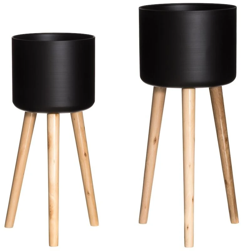 4Living Woody Korkea Kukkateline 2 Kpl Musta 2 4Living Woody Korkea Kukkateline 2 Kpl Musta - Image 2