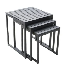 Outfit Simon Sarjapöytä Musta Polywood/alumiini