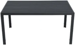 Outfit Noah Puutarhapöytä 150x90 Cm Musta Polywood/alumiiini -Veke kauppa 629017 2