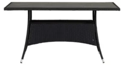 Outfit Oscar Puutarhapöytä 150x85 Cm Musta Polyrottinki/metalli -Veke kauppa 629914 f 500x500