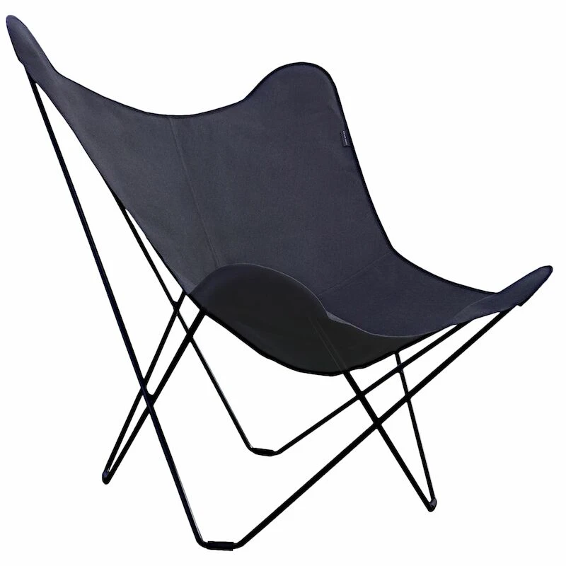 Cuero Sunshine Mariposa Lepakkotuoli Sunbrella-kangas Tummanharmaa 5082 Musta Ja 2 Cuero Sunshine Mariposa Lepakkotuoli Sunbrella-kangas Tummanharmaa 5082 Musta Ja - Image 2