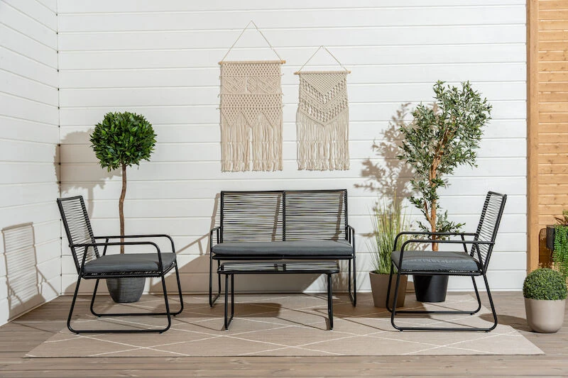 Veke Arvi Sohvaryhmä Musta/harmaa 3 Veke Arvi Sohvaryhmä Musta/harmaa - Image 3