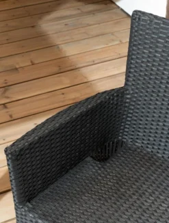 Veke Asta Puutarhatuoli Musta Polyrottinki/teräs