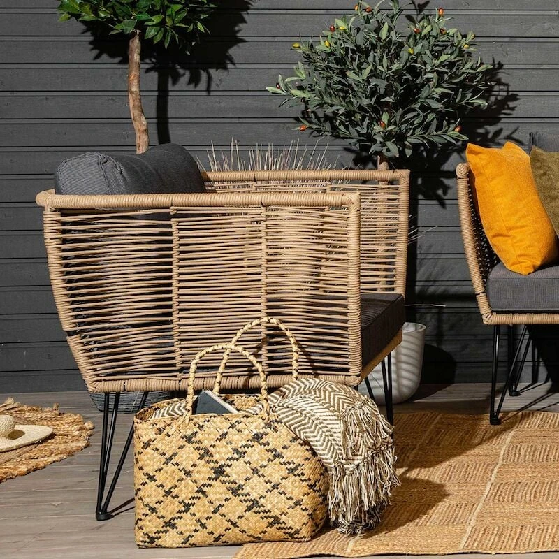 Bloomingville Mundo Sohvaryhmä Ruskea/tummanharmaa 1 Bloomingville Mundo Sohvaryhmä Ruskea/tummanharmaa