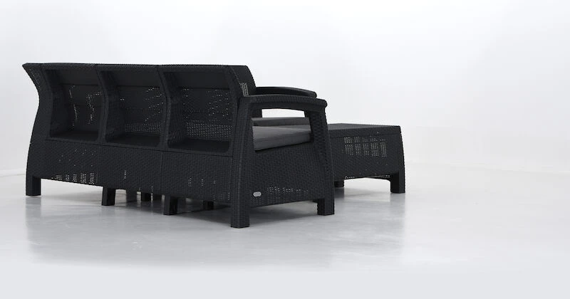 Keter Corfu Kulmasohvaryhmä, Grafiitin Harmaa 6 Keter Corfu Kulmasohvaryhmä, Grafiitin Harmaa - Image 6