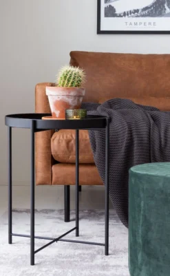 Day Susa Apupöytä Metalli Ø38 Cm Musta