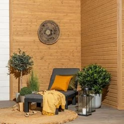 Keter Daytona Deluxe Aurinkotuoli Pehmusteella, Grafiitti -Veke kauppa Daytona deluxe aurinkotuoli miljoossa musta web pete 15