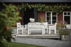 Hillerstorp Läckö 3-istuttava Puutarhapenkki Valkoinen