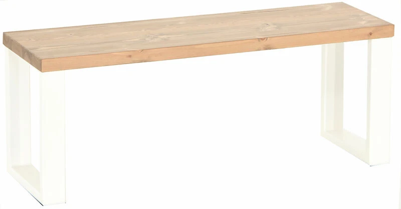 Veke Honka Penkki 115x35 Cm Metallijalalla Antiikkipetsattu/valkoinen 6 Veke Honka Penkki 115x35 Cm Metallijalalla Antiikkipetsattu/valkoinen - Image 6