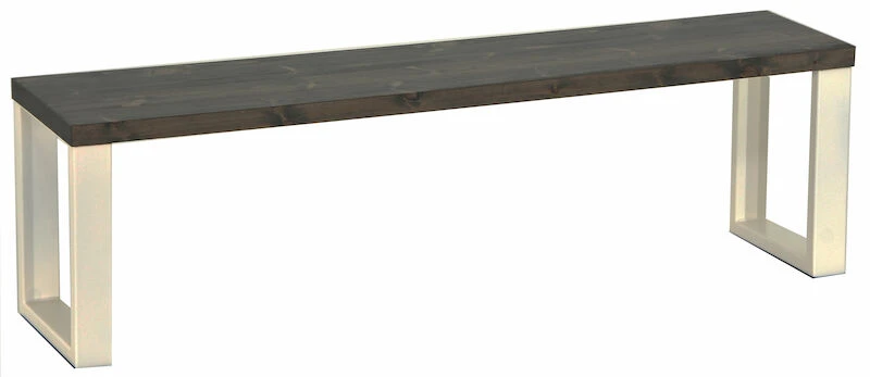 Veke Honka Penkki 155x35 Cm Metallijalalla Harmaa/valkoinen 2 Veke Honka Penkki 155x35 Cm Metallijalalla Harmaa/valkoinen - Image 2