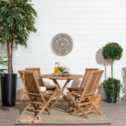 House Nordic Oviedo Pyöreä Tiikki Ruokapöytä Ø100 Cm 2-laatuinen -Veke kauppa House nordic oviedo pyorea ruokapoyta 1