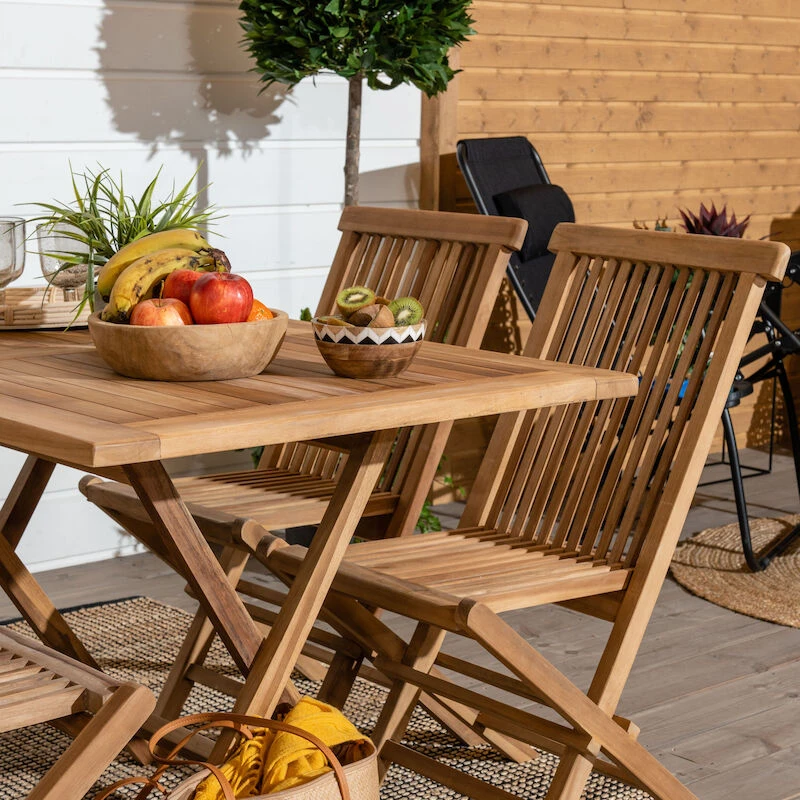 Veke, House Nordic House Nordic Oviedo Tiikki Ruokapöytä 120x80 Cm 2-laatuinen 3 Veke, House Nordic House Nordic Oviedo Tiikki Ruokapöytä 120x80 Cm 2-laatuinen - Image 3