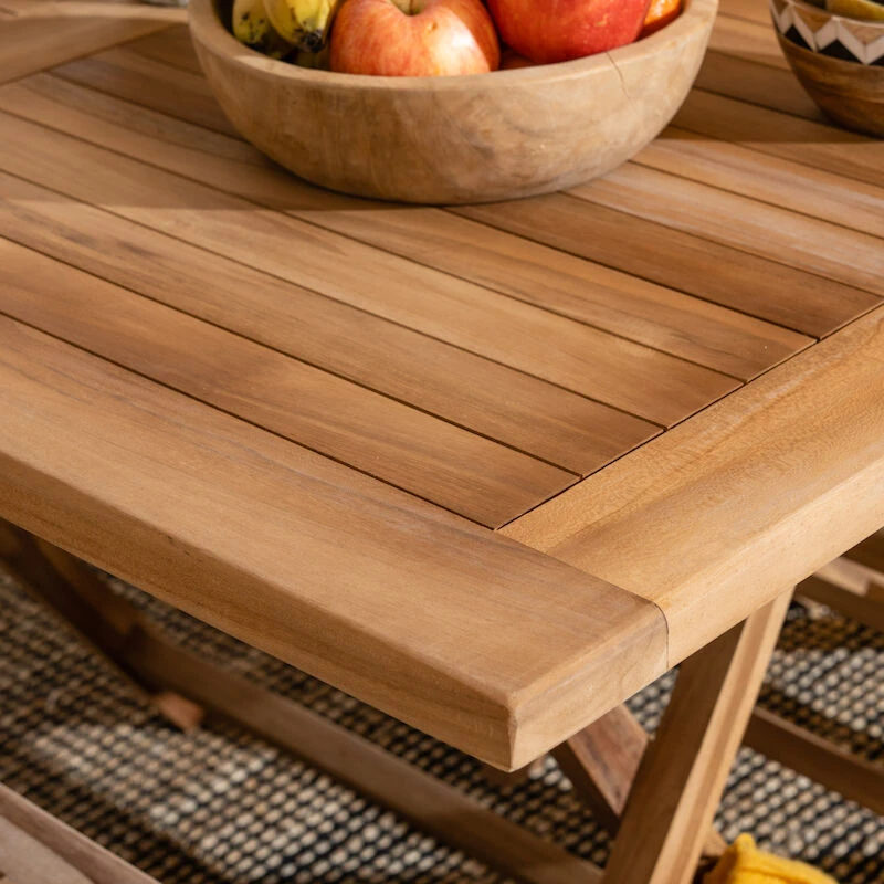 Veke, House Nordic House Nordic Oviedo Tiikki Ruokapöytä 120x80 Cm 2-laatuinen 4 Veke, House Nordic House Nordic Oviedo Tiikki Ruokapöytä 120x80 Cm 2-laatuinen - Image 4