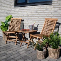 House Nordic Bilbao Kahvipöytä 50x50 Cm 2-laatuinen -Veke kauppa House nordic bilbao toledo parvekesetti tiikki