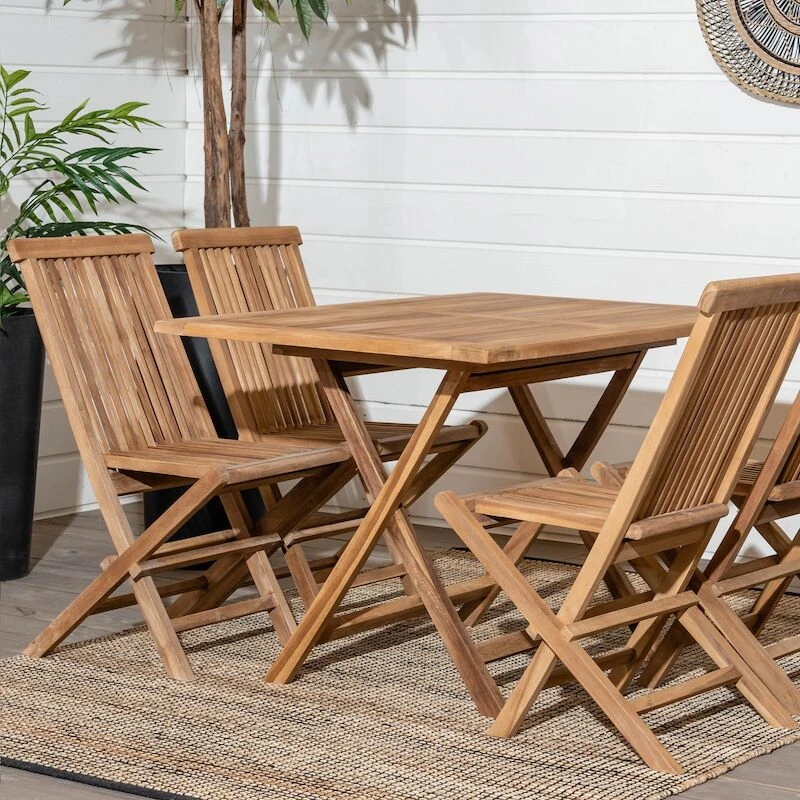 Veke, House Nordic House Nordic Oviedo Tiikki Ruokapöytä 120x80 Cm 2-laatuinen 5 Veke, House Nordic House Nordic Oviedo Tiikki Ruokapöytä 120x80 Cm 2-laatuinen - Image 5