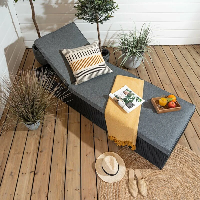 Veke Kalla Aurinkotuoli Musta/harmaa 6 Veke Kalla Aurinkotuoli Musta/harmaa - Image 6