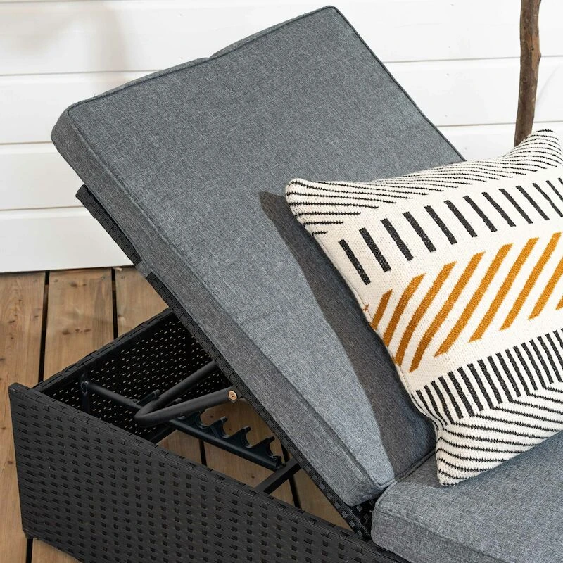 Veke Kalla Aurinkotuoli Musta/harmaa 2 Veke Kalla Aurinkotuoli Musta/harmaa - Image 2