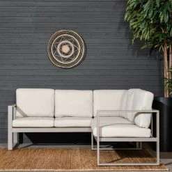 Veke Kallas Kulmasohva Greige, Hiekka Pehmusteet