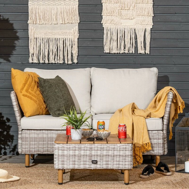 Veke Lehdokki 2-istuttava Sohva Greige/luonnonvalkoinen 2 Veke Lehdokki 2-istuttava Sohva Greige/luonnonvalkoinen - Image 2