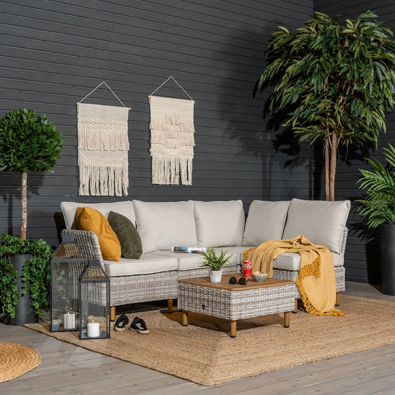 Veke Lehdokki Avokulmasohva Sohvapöydällä Greige/luonnonvalkoinen 2 Veke Lehdokki Avokulmasohva Sohvapöydällä Greige/luonnonvalkoinen - Image 2