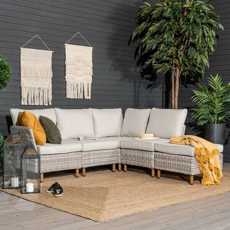 Veke Lehdokki Avokulmasohva Greige/luonnonvalkoinen 4 Veke Lehdokki Avokulmasohva Greige/luonnonvalkoinen - Image 4