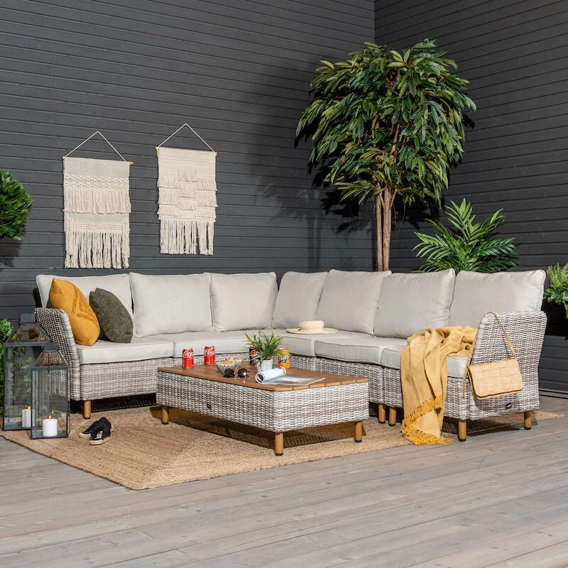 Veke Lehdokki Kulmasohva 2K3 Greige/luonnonvalkoinen 4 Veke Lehdokki Kulmasohva 2K3 Greige/luonnonvalkoinen - Image 4