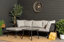 Veke Loviisa Divaanisohva Ja Sohvapöytä Musta/vaaleanharmaa -Veke kauppa Loviisa divaanisohva miljoossa web pete 24