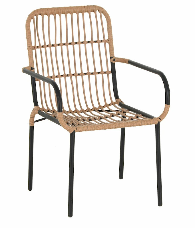 Veke Oldie Tuoli Luonnonväri Polyrottinki, Mustat Jalat 1 Veke Oldie Tuoli Luonnonväri Polyrottinki, Mustat Jalat