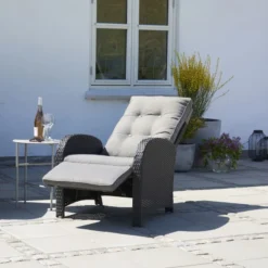 Outfit Säädettävä Puutarhatuoli Musta/harmaa