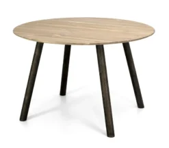 Ei Brändiä Palma Pyöreä Ruokapöytä Ø115 Cm Antiikkipetsattu/musta