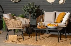 Veke Punos Sohvaryhmä Luonnonväri/musta