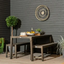 Reimann Laituri Ruokapöytä 80x157 Cm Musta -Veke kauppa Reimann laituri 6 hengen ruokailuryhma miljoossa pete 4