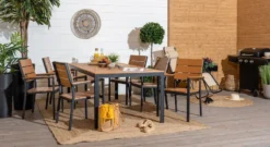 Veke Saari Ruokapöytä 200x100cm Ruskea/musta 10 Veke Saari Ruokapöytä 200x100cm Ruskea/musta -Veke kauppa Saari 6 hengen ruokailuryhma miljoossa web 13