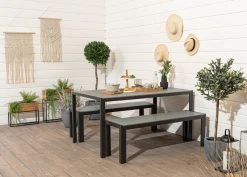 4living Country Kukkalaatikot Suorakaide 2 Kpl Musta/puu -Veke kauppa Saarni aintwood 4 hengen ruokailuryhma Penkeilla musta harmaa web 5 1