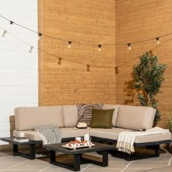 Veke Saima Avokulmasohva Musta/Texsilk Hiekka 4212 9 Veke Saima Avokulmasohva Musta/Texsilk Hiekka 4212 -Veke kauppa Saima avokulmasohva musta miljoossa web pete 1