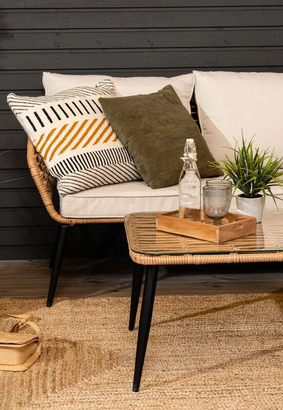 Veke Scandic Sohvapöytä Lasilla Luonnonväri 4 Veke Scandic Sohvapöytä Lasilla Luonnonväri - Image 4