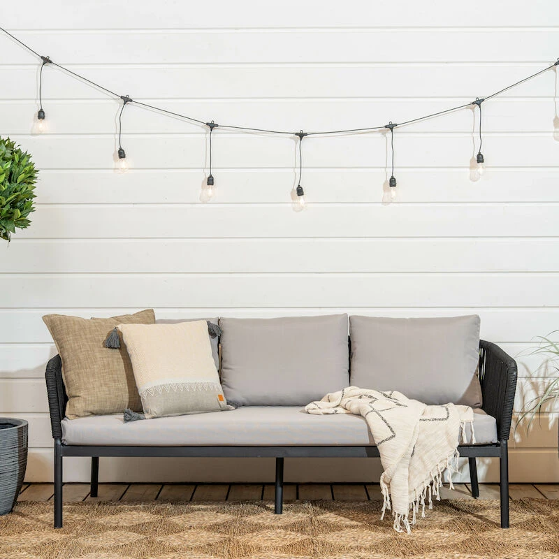 Veke Tuohi 3-istuttava Sohva Musta/harmaa 1 Veke Tuohi 3-istuttava Sohva Musta/harmaa